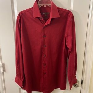 BCBG Attitude, Large, Red button-up shirt